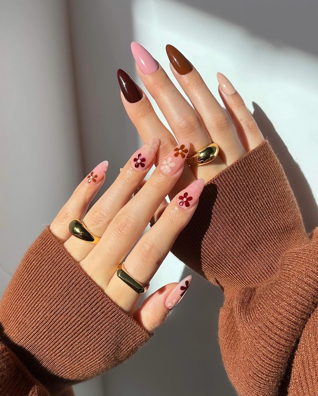 Top 10 Nail Design Ideas and Inspiration for Fall 2023 | Autumn Floral Nails